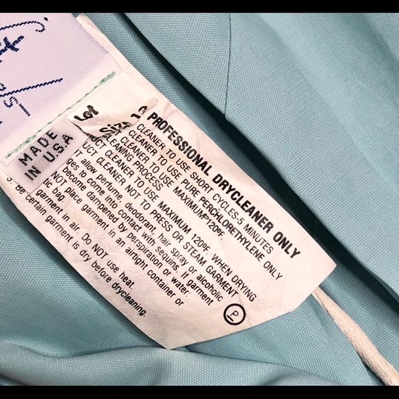 Vintage Mike Benet 60s Blue Lace Overlay Dress - Picture 13 of 15